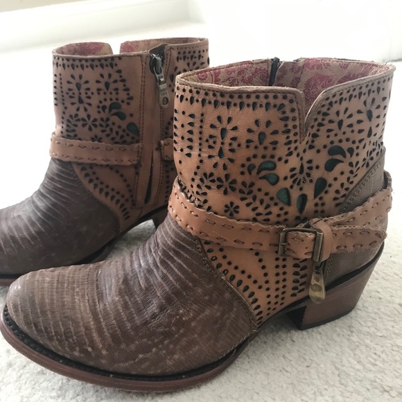 Cuadra Lizard Ankle Boot Fango Oryx - Picture 3 of 8